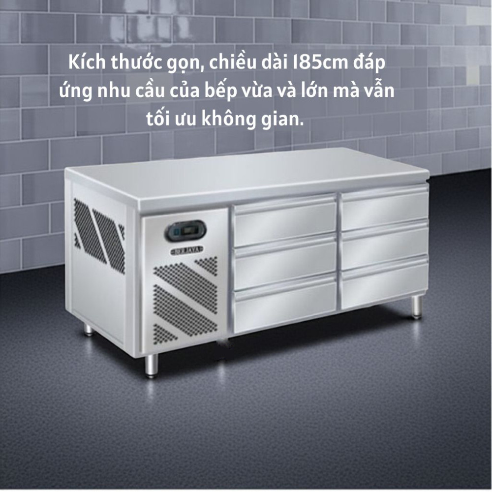 Bàn mát 3 tầng 6 ngăn kéo Berjaya BS6DR/C1850/3 - Hàng chính hãng