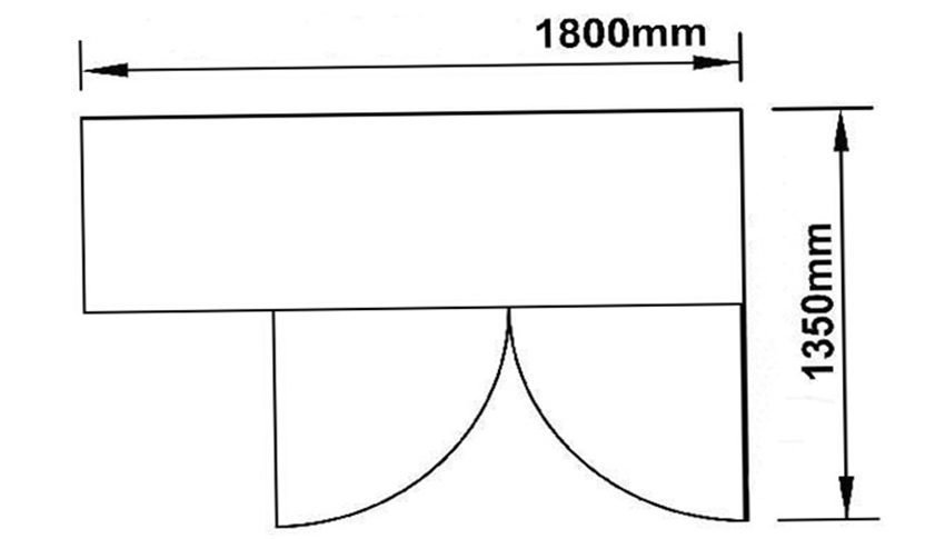 Kích thước bàn mát hai cánh BS 2DC6/Z
