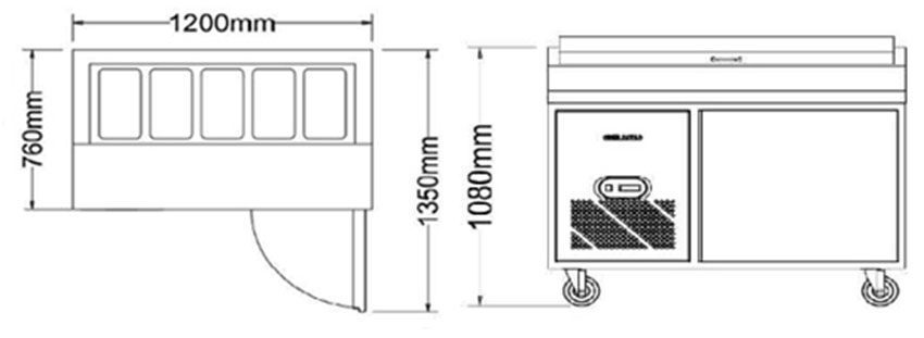 Bàn mát Pizza Berjaya BS 1D/PCF4/Z - Hàng chính hãng