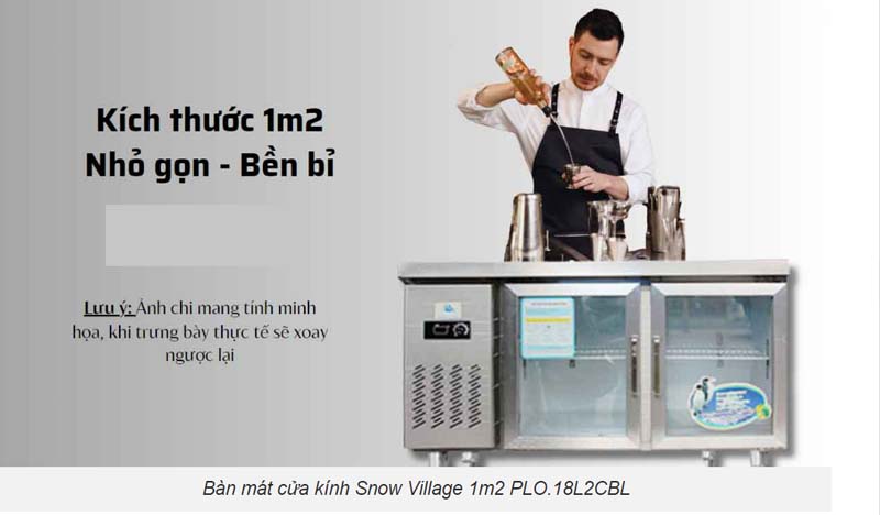 Bàn mát cánh kính Snow Village PLO.18L2CBL - Hàng chính hãng