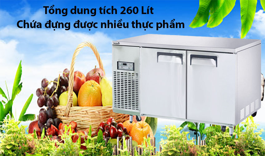 Dung tích của Bàn mát công nghiệp 2 cánh Happys HWA-1200TR 