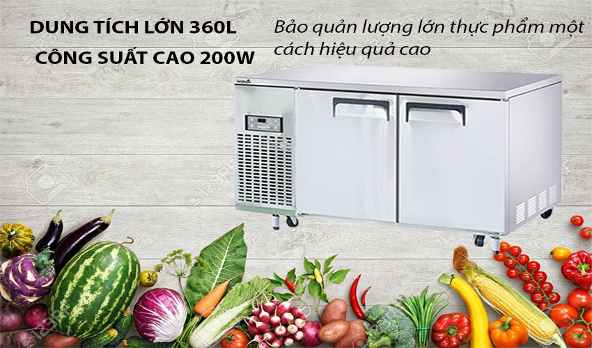 Dung tích của Bàn mát công nghiệp 2 cánh gián tiếp Happys HWI-1500TR