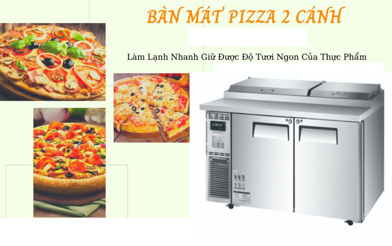 Bàn mát pizza 2 cánh Turbo Air KTR15-2 - Hàng chính hãng