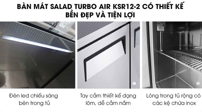 Bàn mát salad 2 cánh Turbo Air KSR12-2 - Hàng chính hãng