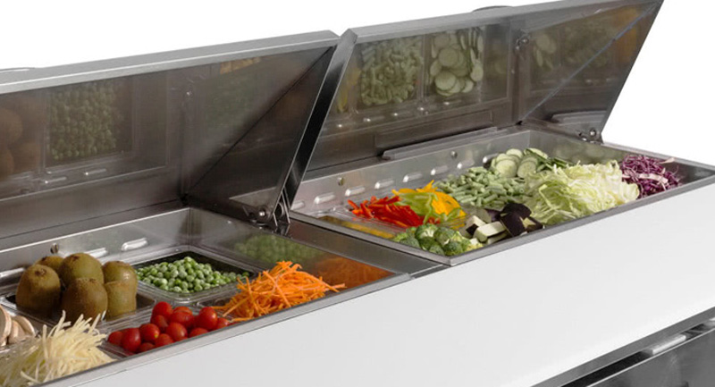 Bàn mát salad 3 cánh Turbo Air KHR18-3 - Hàng chính hãng