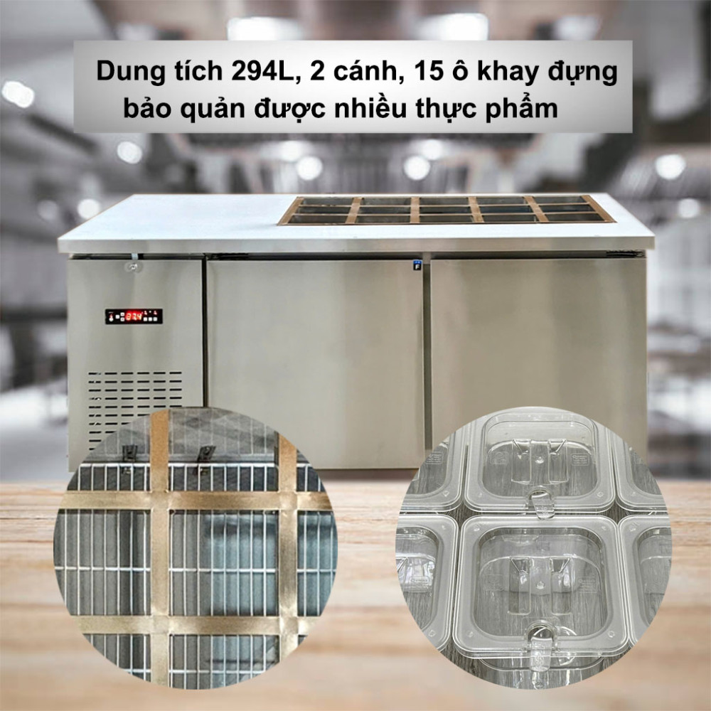 Bàn salad 1.5m Lightcool BL-1500 294L - Hàng chính hãng
