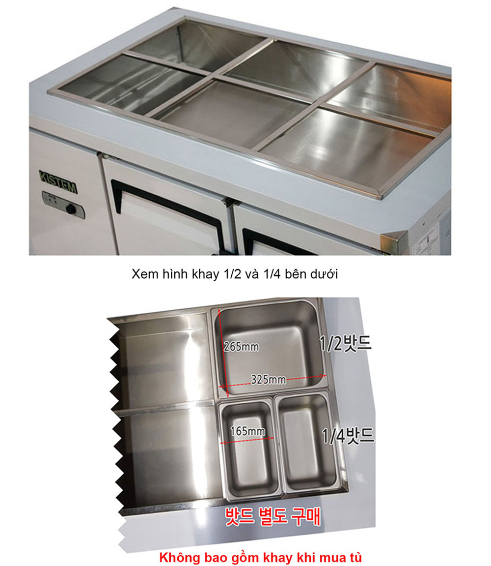 Bàn Salad 2 cánh Kistem KIS-XDB12R - Hàng chính hãng