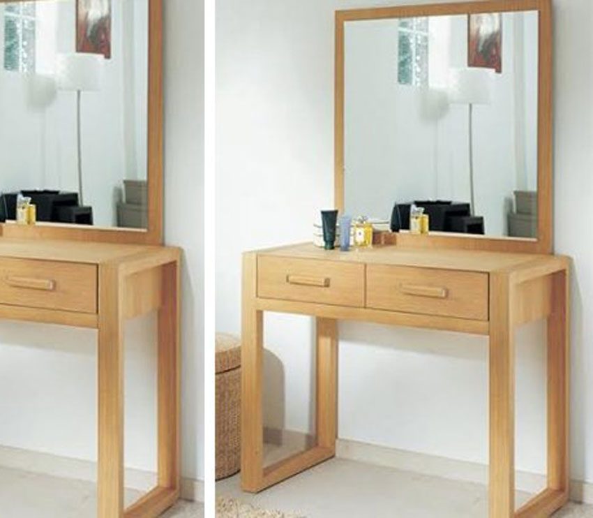 Bàn trang điểm Kiêm bàn làm việc gỗ sồi Mỹ 1m x 55 x 76 - Hàng chính hãng