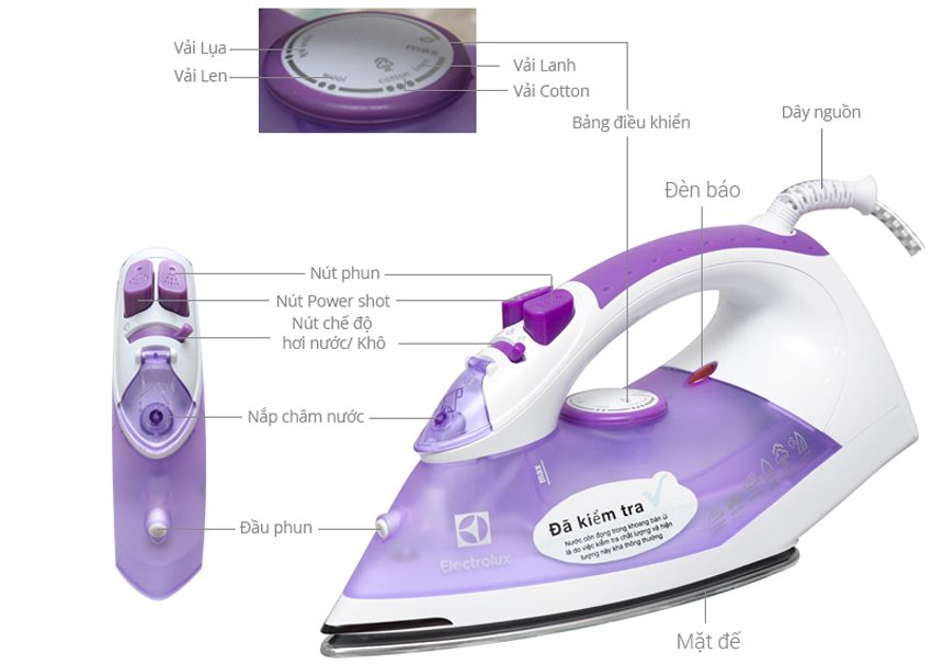 Cấu hình của bàn ủi Electronlux ESI4015