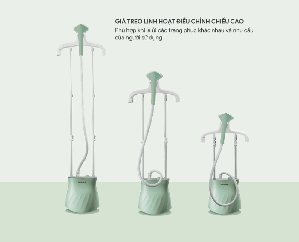 Cột treo áo được thiết kế điều chỉnh chiều cao linh hoạt