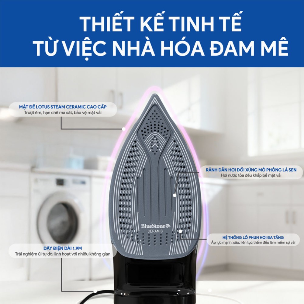 Bàn ủi hơi nước BlueStone SIB-3833 - Hàng chính hãng