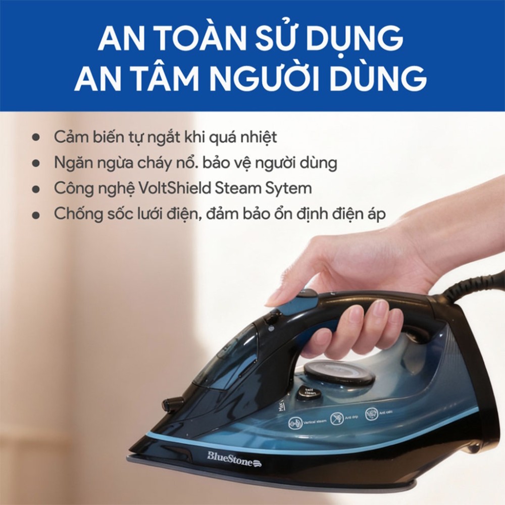 Bàn ủi hơi nước BlueStone SIB-3833 - Hàng chính hãng