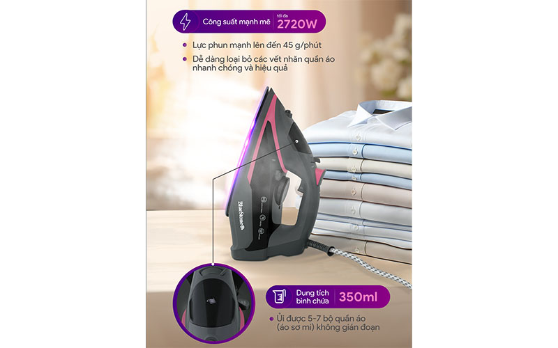 Bàn ủi hơi nước BlueStone SIB-3835 - Hàng chính hãng