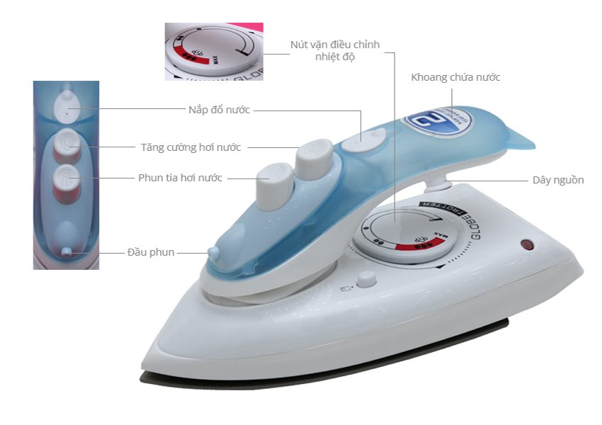 Bàn ủi hơi nước Bluestone SIB-3815B - Hàng chính hãng