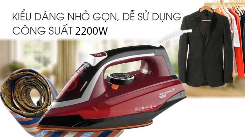 Bàn ủi hơi nước Điện Quang ĐQ SI01-2248-RBL - Hàng chính hãng