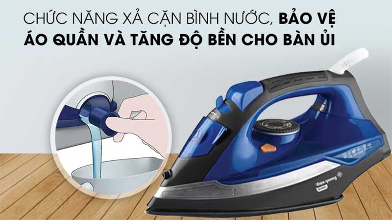Bàn ủi hơi nước Điện Quang ĐQ SI02-2238-BBL - Hàng chính hãng