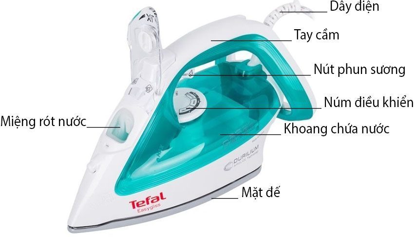 Bàn ủi hơi nước Tefal FV3951E0 - Hàng chính hãng
