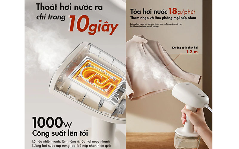 Bàn ủi hơi nước cầm tay Bear GTJ-D10M1 - Hàng chính hãng