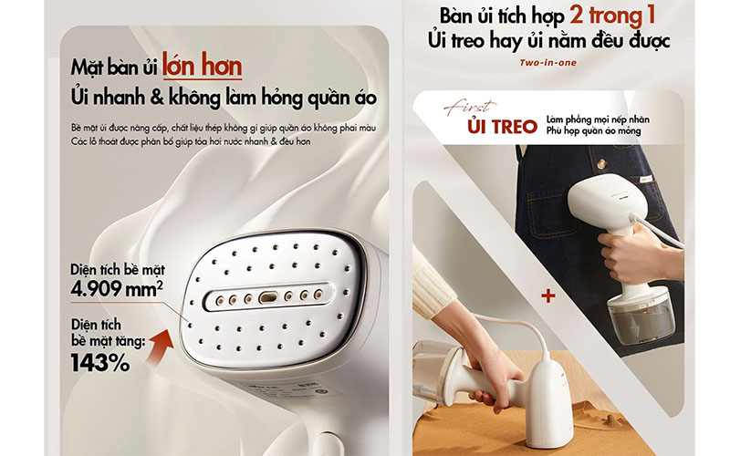 Bàn ủi hơi nước cầm tay Bear GTJ-D10M1 - Hàng chính hãng