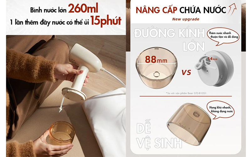 Bàn ủi hơi nước cầm tay Bear GTJ-D10M1 - Hàng chính hãng