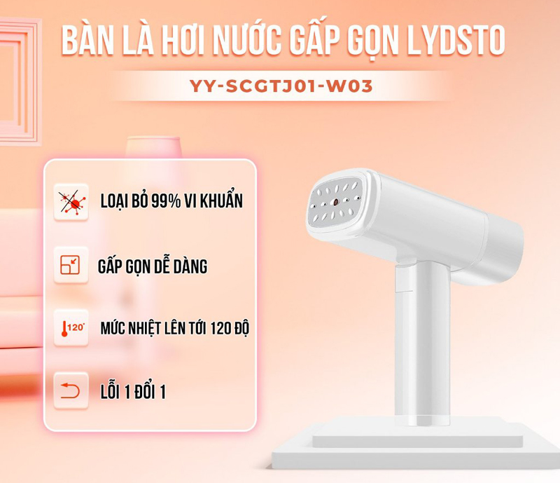 Bàn ủi hơi nước cầm tay gấp gọn Lydsto YY-SCGTJ01-W03 - Hàng chính hãng