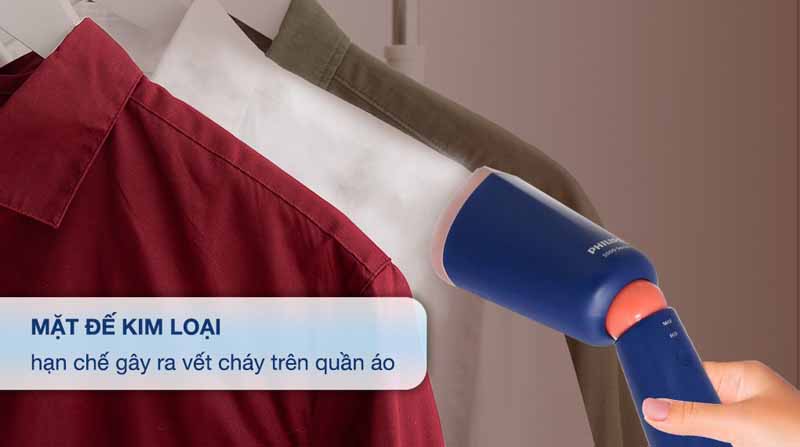 Mặt đế kim loại hạn chế gây ra vết cháy trên quần áo