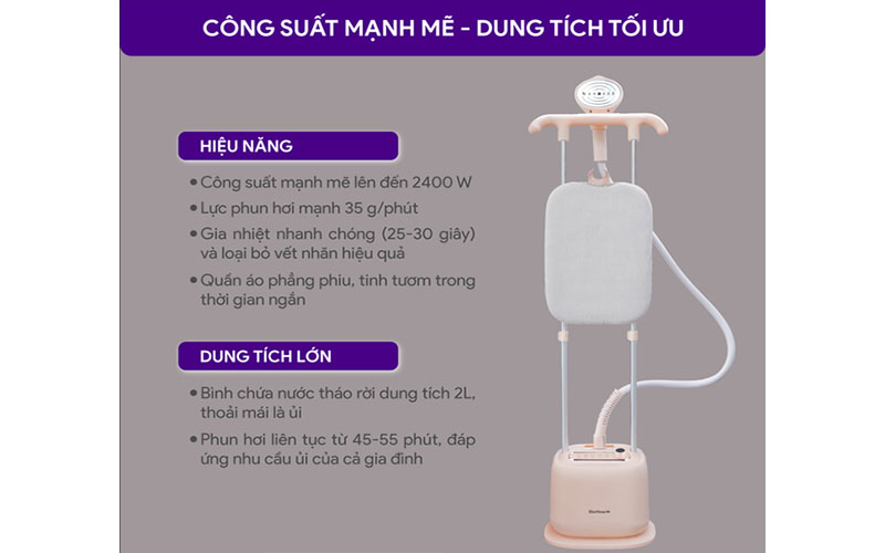 Bàn ủi hơi nước đứng BlueStone GSB-3955 - Hàng chính hãng