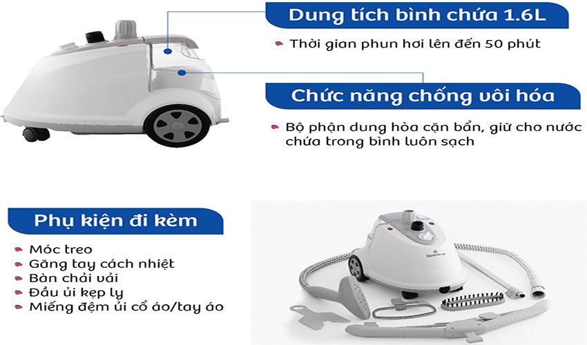 Bàn ủi hơi nước đứng Bluestone GSB-3915 - Hàng chính hãng