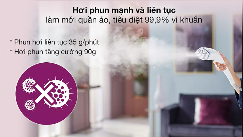 Bàn ủi hơi nước đứng Philips GC625/29 - Hàng chính hãng