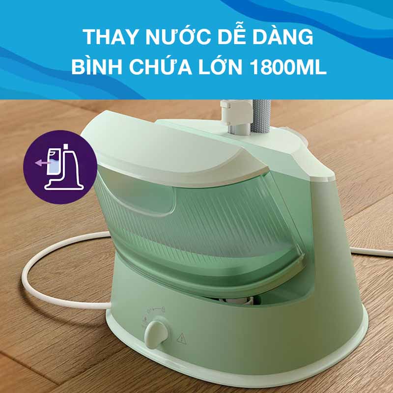 Bàn ủi hơi nước đứng Philips STE1010/70 - Hàng chính hãng