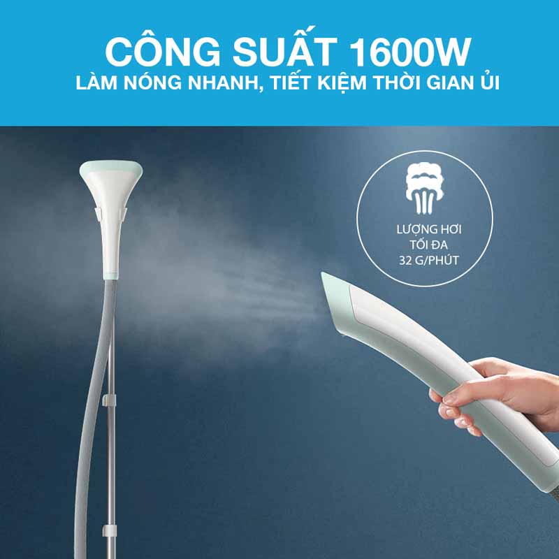 Bàn ủi hơi nước đứng Philips STE1010/70 - Hàng chính hãng