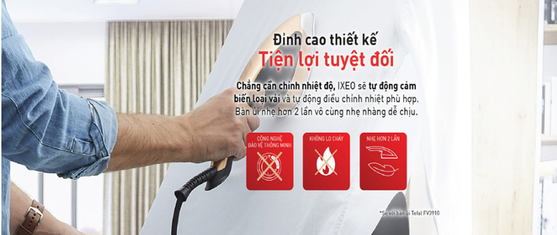Bàn ủi hơi nước Tefal ixeo power QT2020E0 - Hàng chính hãng