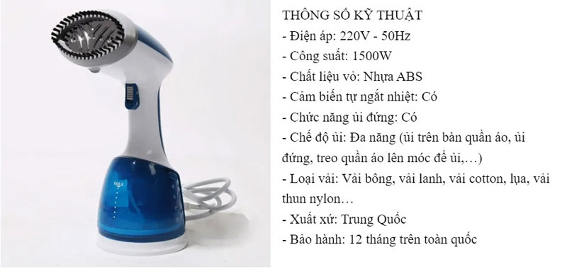 Bàn ủi hơi nước Matika MTK-S2935 - Hàng chính hãng