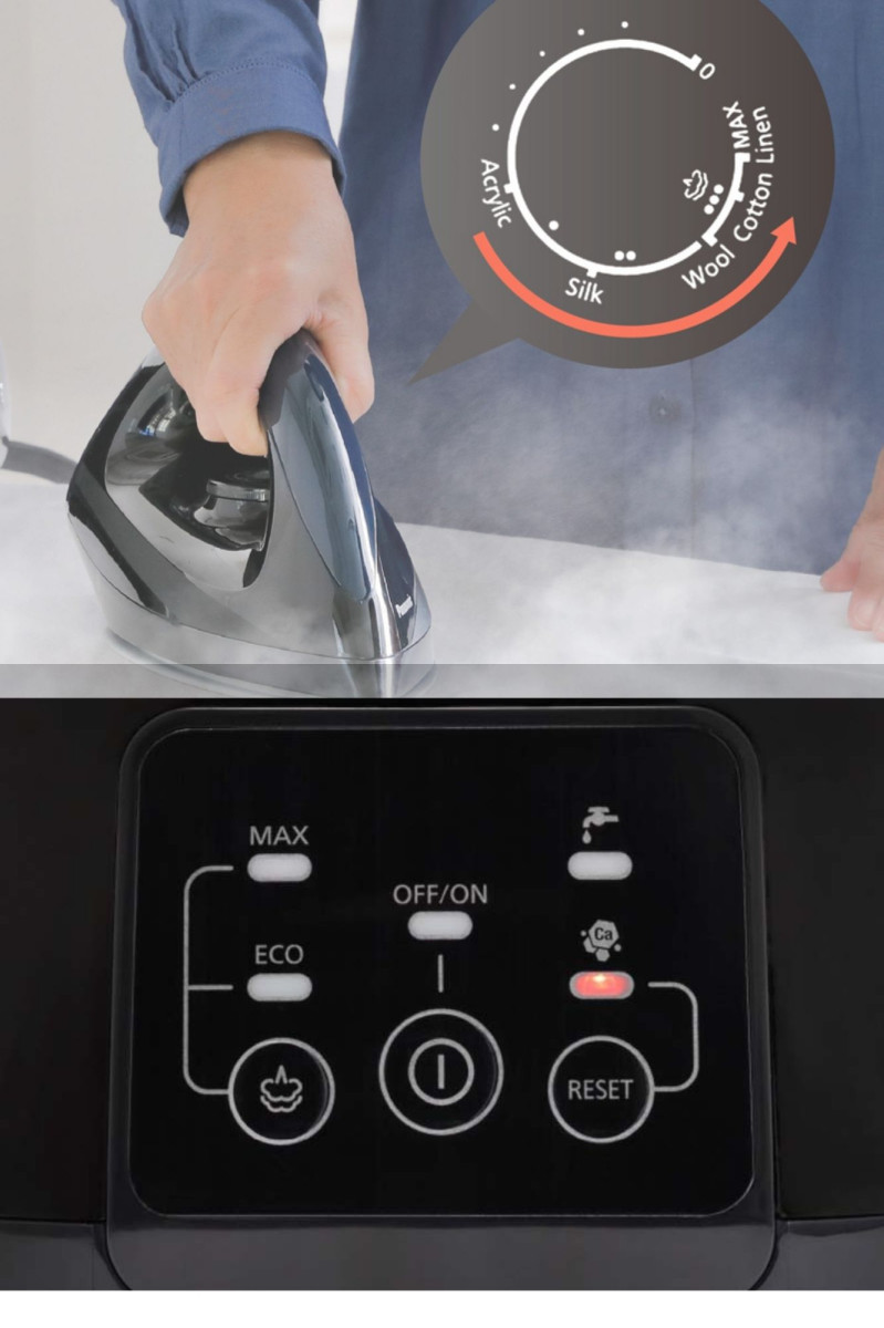 Bảng điều khiển núm xoay + nút bấm kết hợp với đèn LED hiển thị.