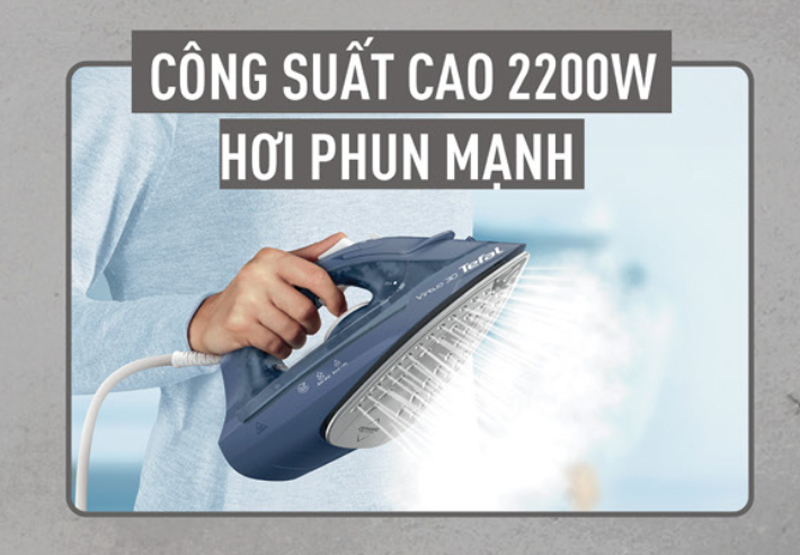 Bàn ủi hơi nước Tefal Power FV2C60E0 - Hàng chính hãng