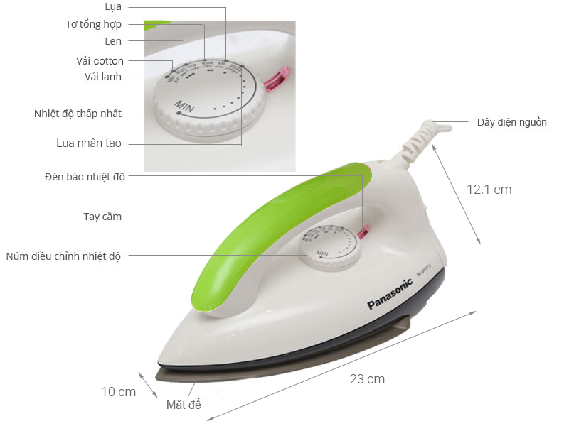 Bàn ủi khô Panasonic PABU-NI-317TXRA - Hàng chính hãng