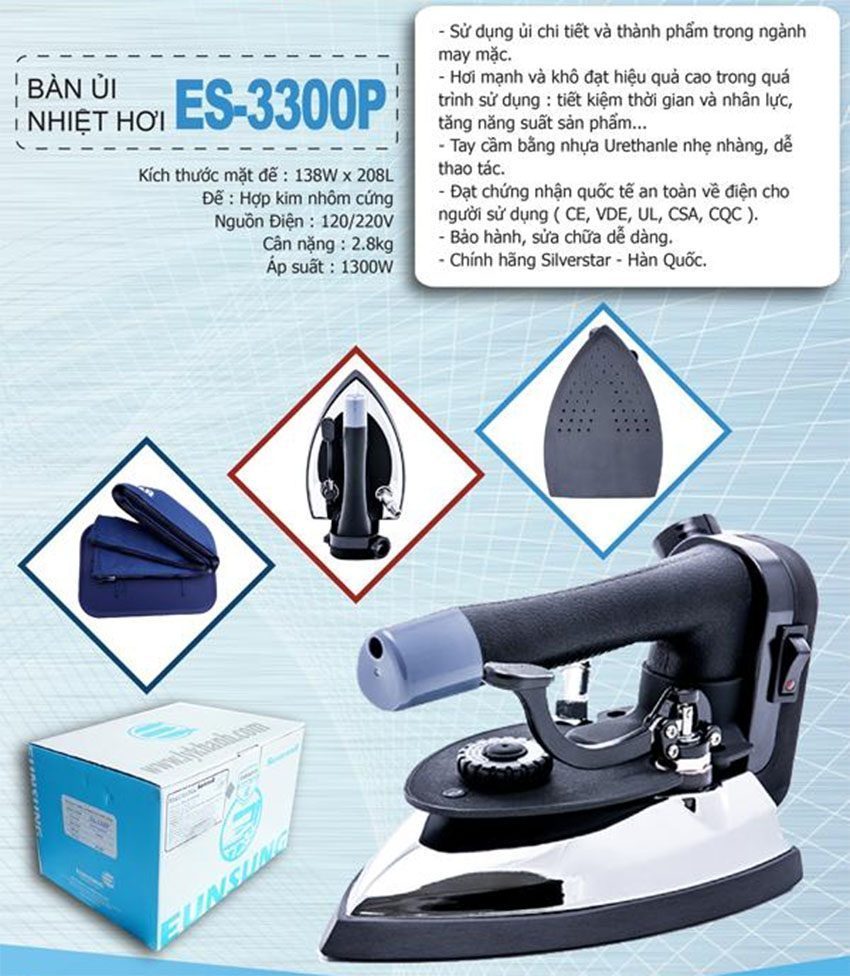 Ưu điểm của bàn ủi nhiệt hơi Silver Star ES-3300P 