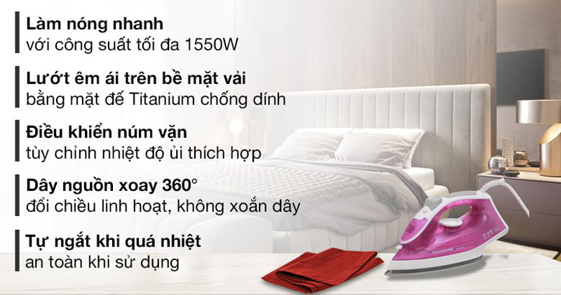 Bàn ủi hơi nước Panasonic NI-M250TPRA - Hàng chính hãng