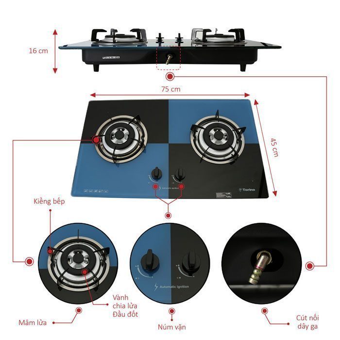 Bếp gas âm Torino HS-22