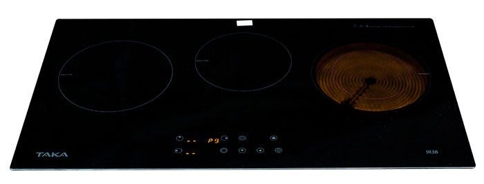 Bếp 02 điện từ - 01 hồng ngoại Taka TK-IR3B - Hàng chính hãng