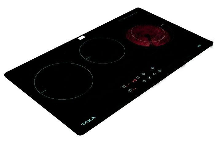 Bếp 02 điện từ - 01 hồng ngoại Taka TK-IR3B - Hàng chính hãng