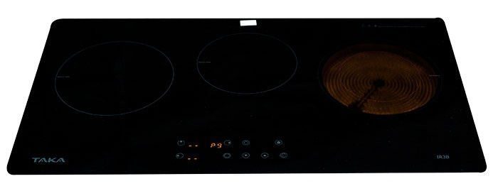 Bếp 02 điện từ - 01 hồng ngoại Taka TK-IR3B - Hàng chính hãng