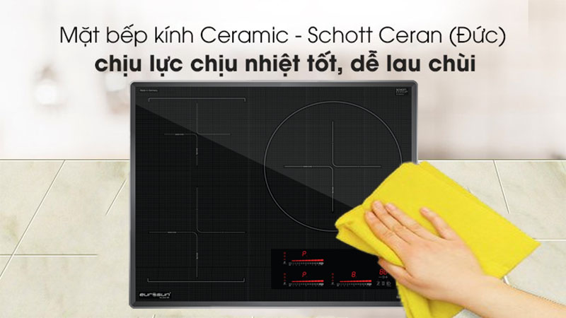 Mặt kính của Bếp 3 điện từ Inverter Eurosun EU-T905G