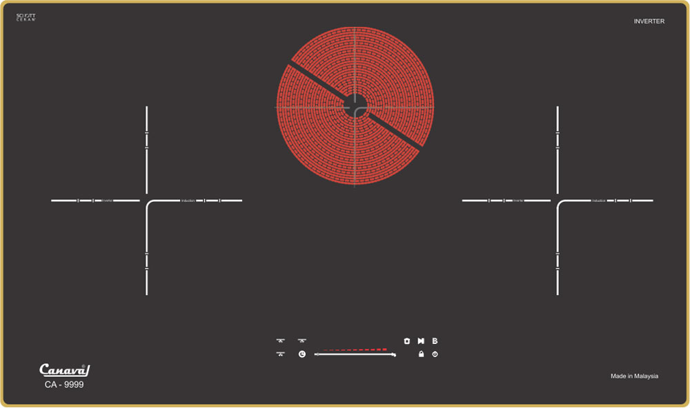 Bếp 3 điện từ Canaval CA-9999 - Hàng chính hãng