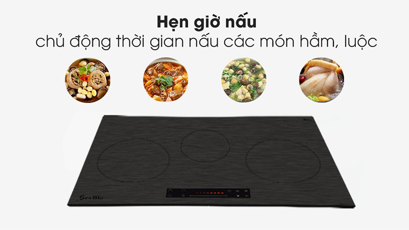 Tính năng hẹn giờ của Bếp 3 điện từ Sevilla SV-337II