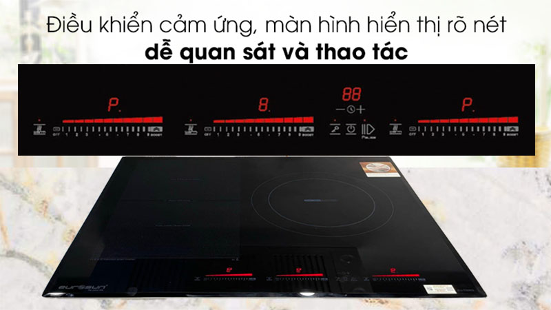 Bếp 3 từ Inverter Eurosun EU-T906G - Hàng chính hãng