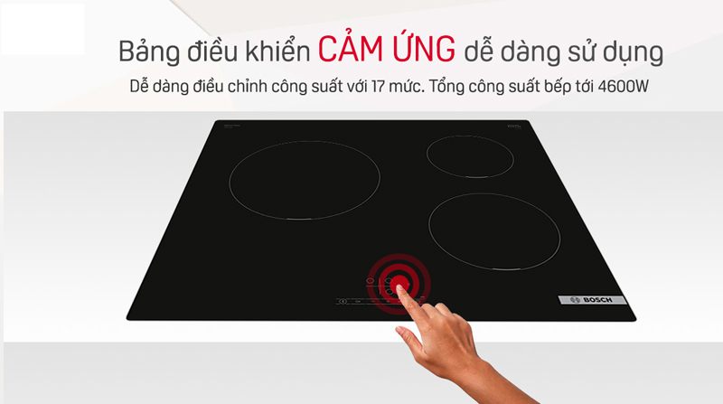 Bếp từ âm 3 vùng nấu Bosch PUC611BB5E - Hàng chính hãng