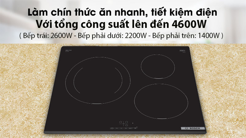 Bếp ba điện từ Bosch PUJ631BB5E - Hàng chính hãng