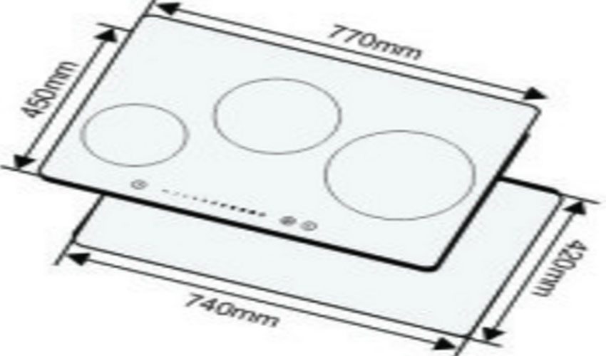 Kích thước của Bếp ba điện từ Capri CR-833KT