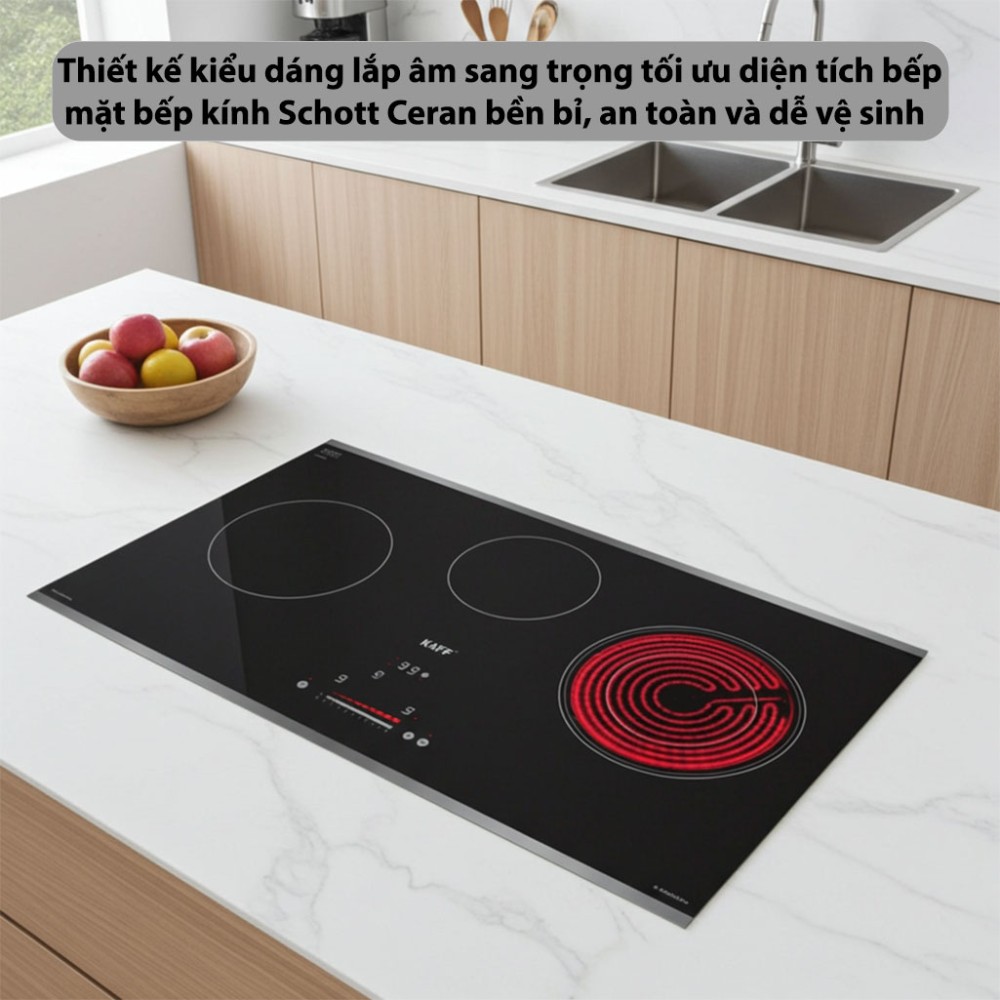 Bếp đôi điện từ hồng ngoại Kaff KF-IC5801SB Plus - Hàng chính hãng